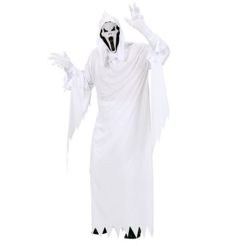 Disfraz túnica muerte blanca talla única (VI-VI) en bolsa con gancho